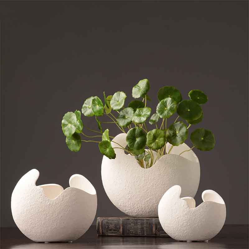Organic Bubble Cloud Ceramic Vase - Textured Modern Minimalist Decor
