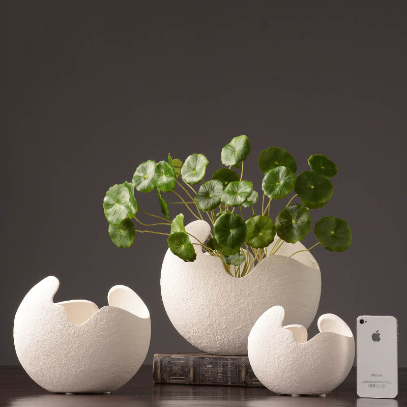 Organic Bubble Cloud Ceramic Vase - Textured Modern Minimalist Decor