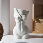 Abstract Female Body Ceramic Vase - Modern Sculptural Art Decor
