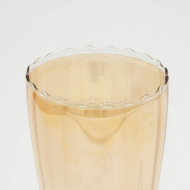 Amber Swirl Glass Vase - Whirlpool Design Statement Decor