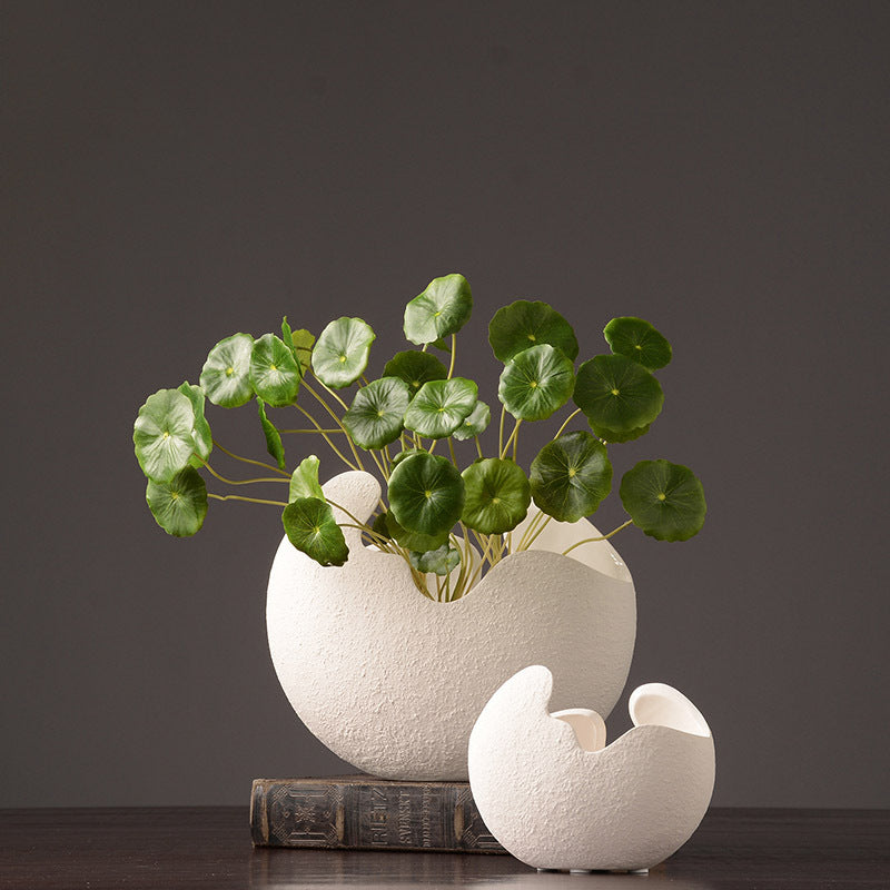 Organic Bubble Cloud Ceramic Vase - Textured Modern Minimalist Decor