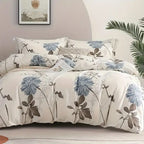 Big Flower Duvet Cover - Soft Botanical Bedroom Bedding