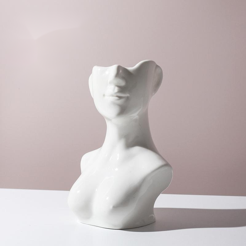 Abstract Female Body Ceramic Vase - Modern Sculptural Art Decor