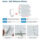 White Wall Stickers For Kitchen And Bathroom Walls