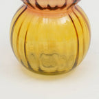 Amber Gradient Bubble Glass Vase - Retro Modern Stacked Decor