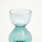 Ombre Bubble Glass Vase - Gradient Hourglass Statement Decor