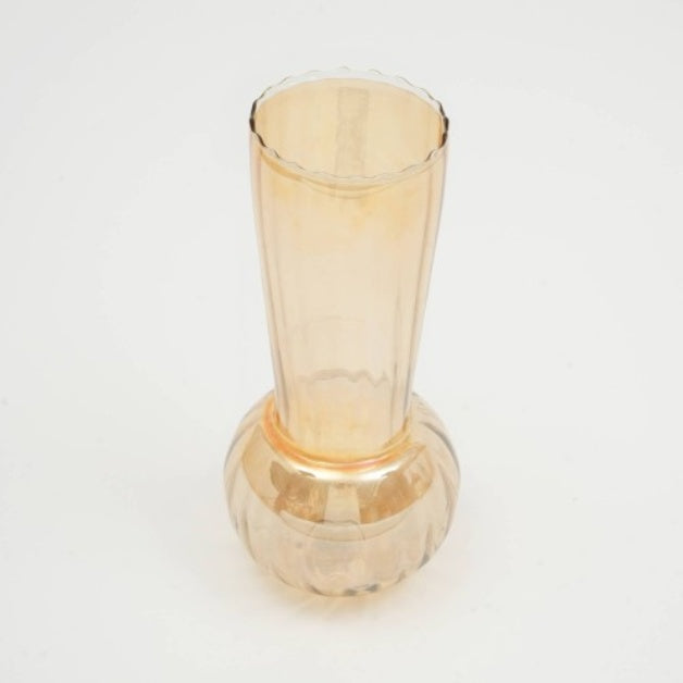 Amber Swirl Glass Vase - Whirlpool Design Statement Decor