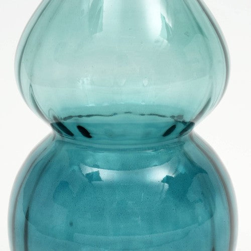 Ombre Bubble Glass Vase - Gradient Hourglass Statement Decor