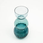 Ombre Bubble Glass Vase - Gradient Hourglass Statement Decor