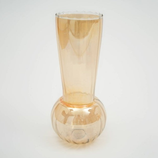 Amber Swirl Glass Vase - Whirlpool Design Statement Decor