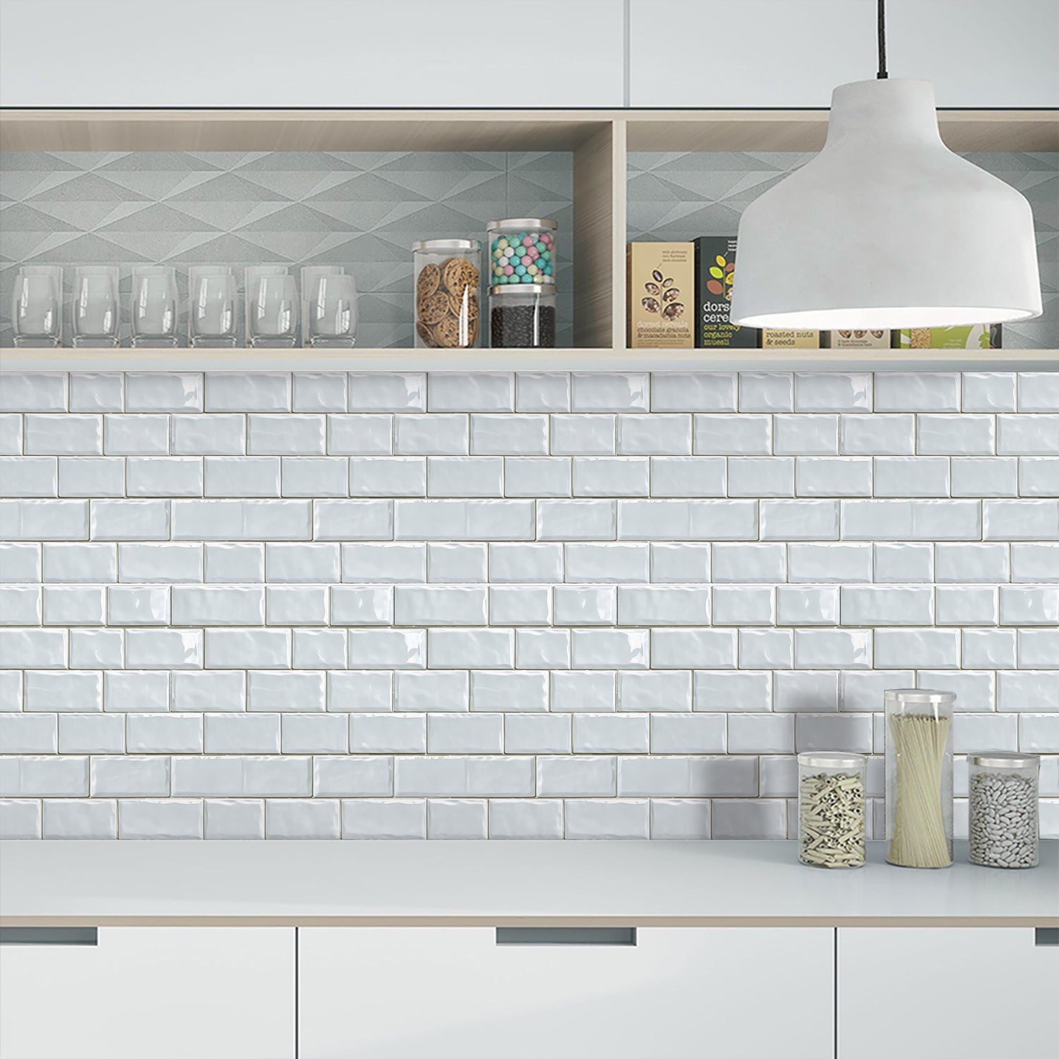 White Wall Stickers For Kitchen And Bathroom Walls
