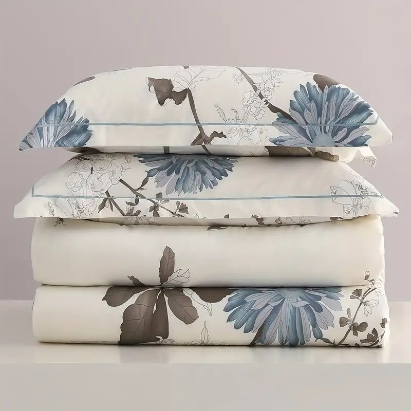 Big Flower Duvet Cover - Soft Botanical Bedroom Bedding